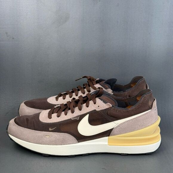 Nike Waffle One Light Chocolate/Natural athletic sneaker shoes men's size 15 - Picture 3 of 8